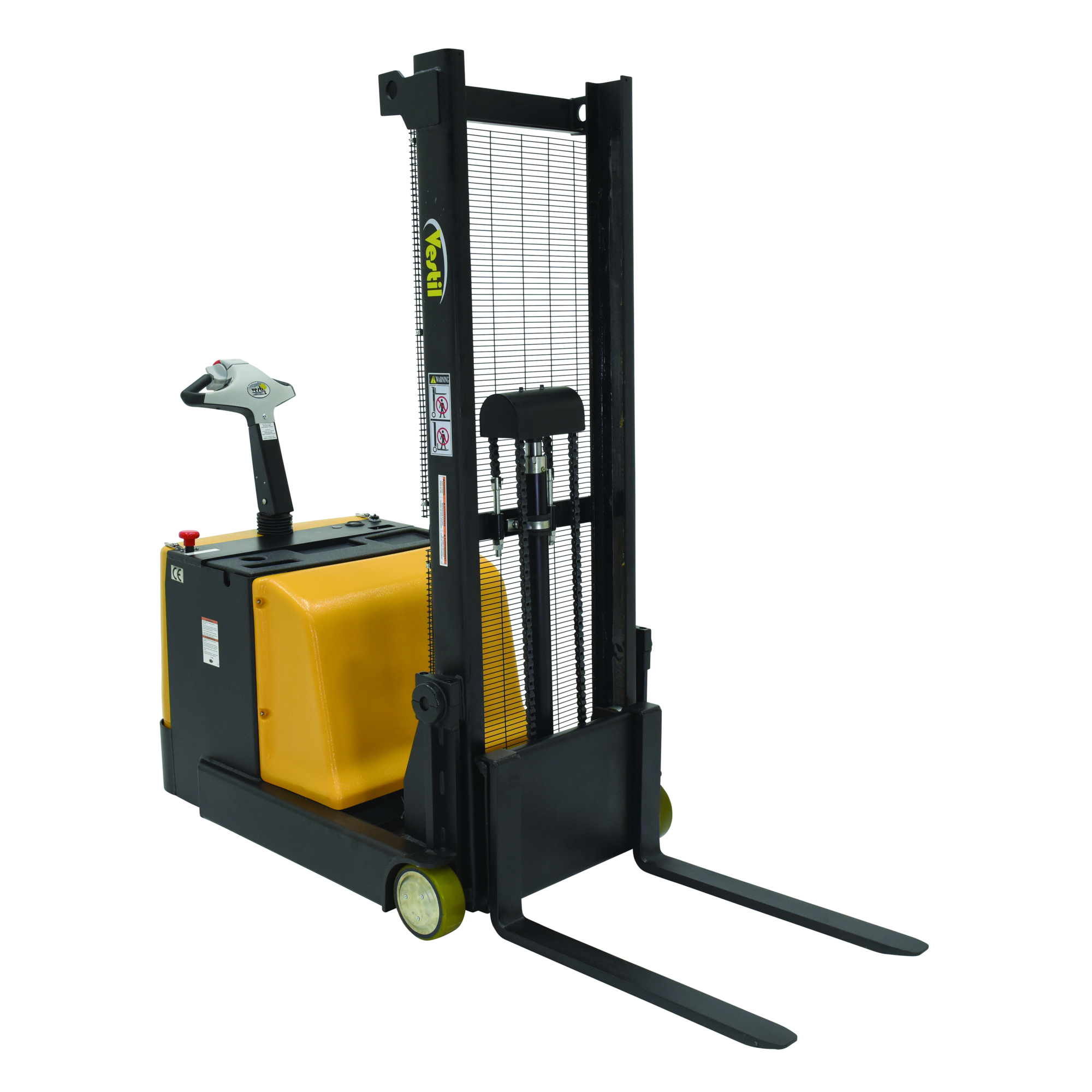 Vestil Steel Counter Balanced Powered Lift — 2in. to 62in. Raised Height, 1,000-Lb. Capacity, Black/Yellow, Model# S-CB-62